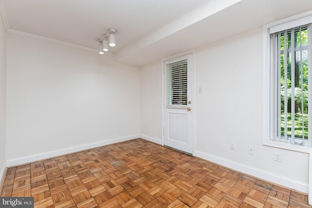 10401 Montrose Ave Unit 10401, Bethesda, MD 20814 - spare room with baseboards and crown molding