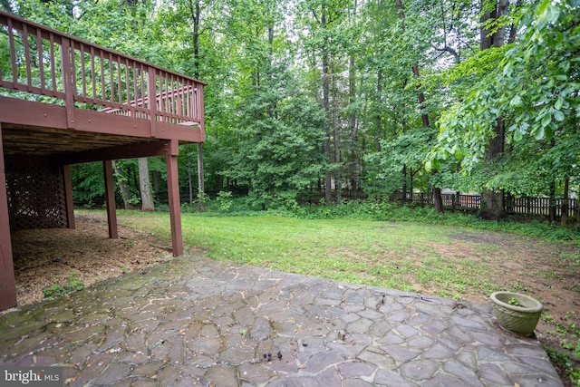 13076 Dove Tree Ct, Manassas, VA 20112 - view of yard with a patio and a wooden deck