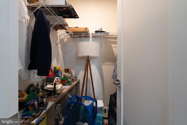 view of walk in closet