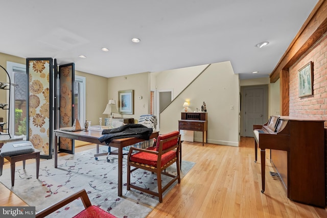 2 Fieldspring Ct, Lutherville Timonium, MD 21093 - office featuring light wood-style flooring, recessed lighting, and baseboards