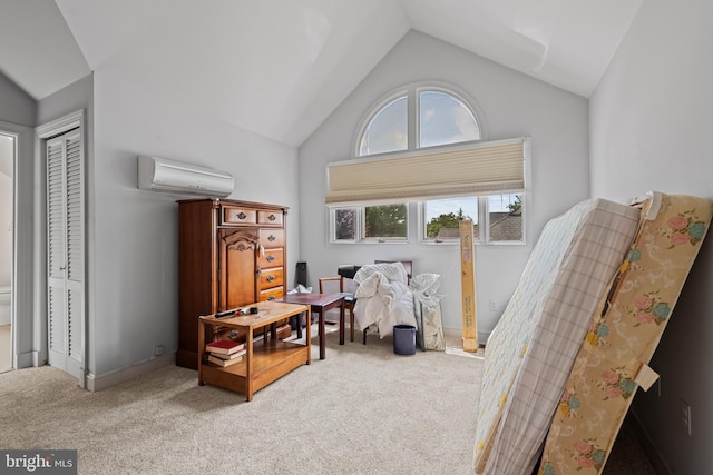 2 Fieldspring Ct, Lutherville Timonium, MD 21093 - game room featuring lofted ceiling, carpet floors, healthy amount of natural light, and a wall mounted AC