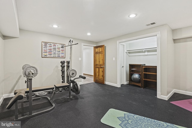 1016 Bellview Rd, Mclean, VA 22102 - workout area featuring baseboards and recessed lighting