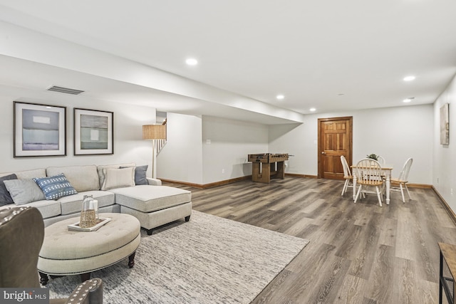 1016 Bellview Rd, Mclean, VA 22102 - living area with wood finished floors and recessed lighting