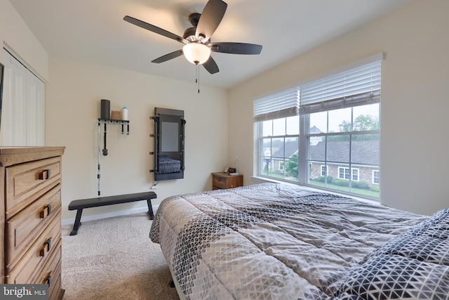 838 Byler Cir, Lebanon, PA 17042 - bedroom with carpet flooring, ceiling fan, and baseboards