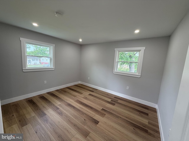 8110 Manson St, Landover, MD 20785 - spare room featuring wood finished floors, baseboards, recessed lighting, and a smoke detector