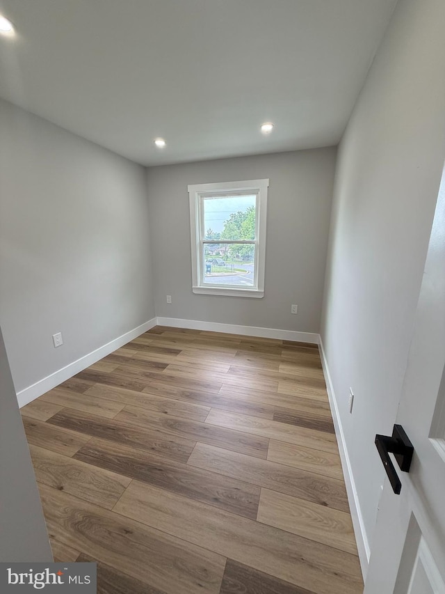 8110 Manson St, Landover, MD 20785 - unfurnished room featuring wood finished floors, recessed lighting, and baseboards