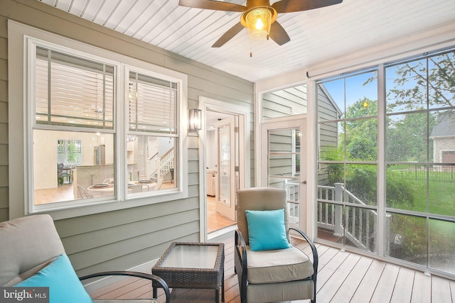 34637 Megan Ct, Lewes, DE 19958 - sunroom / solarium featuring a ceiling fan