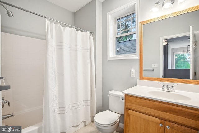 34637 Megan Ct, Lewes, DE 19958 - full bathroom with plenty of natural light, toilet, vanity, and shower / tub combo