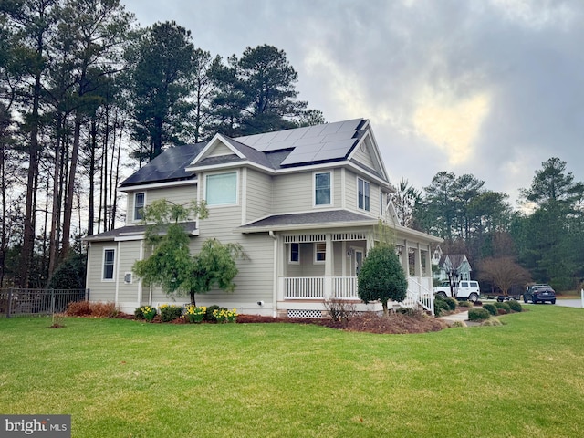 34637 Megan Ct, Lewes, DE 19958 - view of front of house with covered porch and solar panels