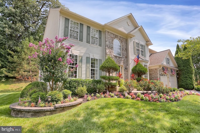 1016 Saddleback Way, Bel Air, MD 21014 - view of front facade with stone siding and a front yard