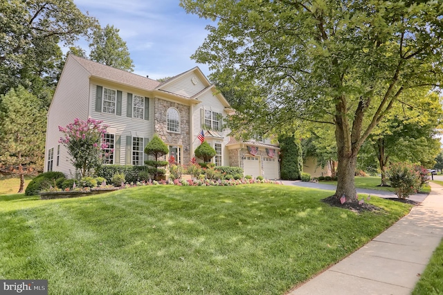 1016 Saddleback Way, Bel Air, MD 21014 - view of front facade with stone siding and a front yard