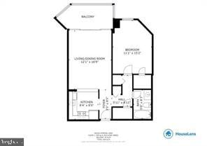 1001 N Randolph St Unit 720, Arlington, VA 22201 - room layout