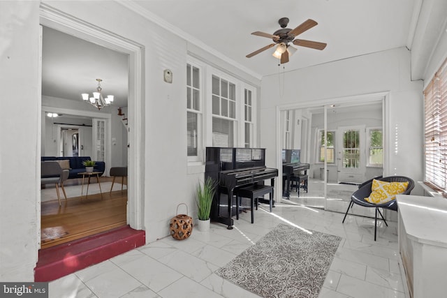 917 Foulkrod St, Philadelphia, PA 19124 - sunroom featuring french doors and a chandelier