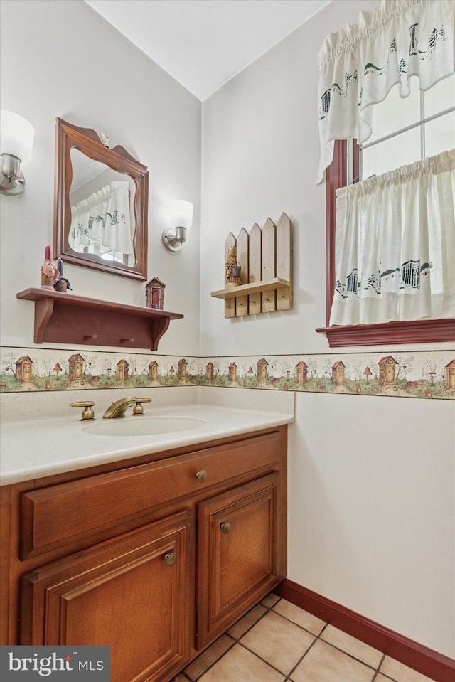 7 Taylor Ln, Doylestown, PA 18902 - bathroom with vanity and tile patterned floors