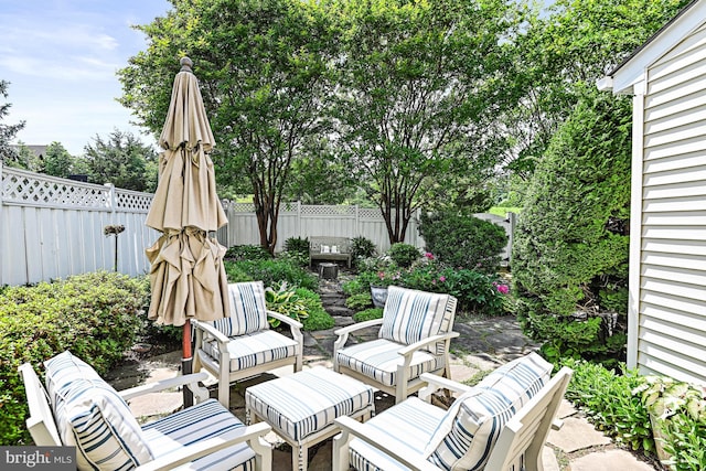 20337 Charter Oak Dr, Ashburn, VA 20147 - fenced backyard featuring a patio area