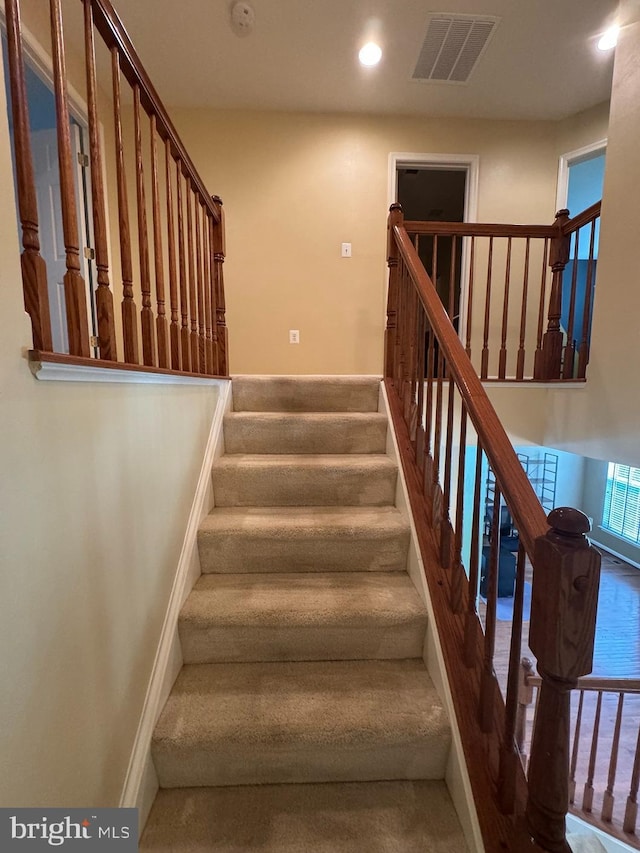 1719 Idlewild Blvd, Fredericksburg, VA 22401 - staircase with recessed lighting and baseboards