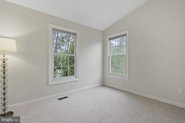 4714 Major Ct, Alexandria, VA 22312 - empty room with baseboards, carpet flooring, and vaulted ceiling
