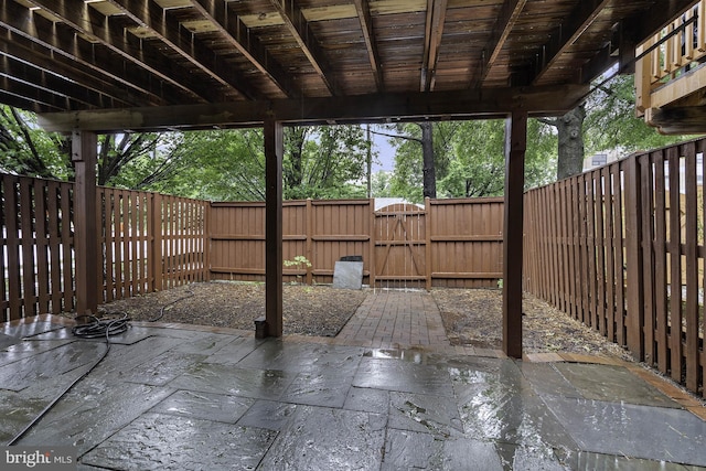 4714 Major Ct, Alexandria, VA 22312 - fenced backyard featuring a gate and a patio area