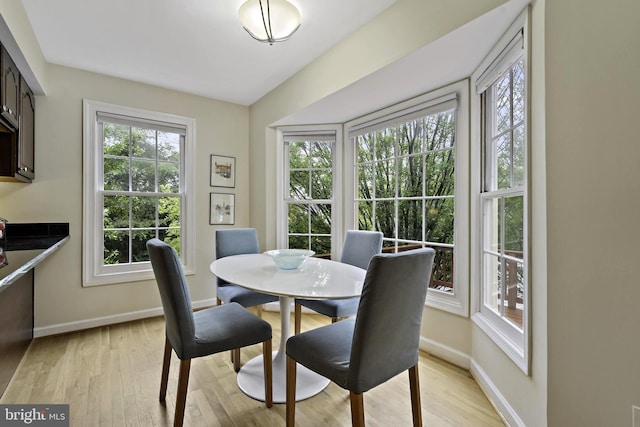 4714 Major Ct, Alexandria, VA 22312 - dining space with baseboards and light wood-type flooring
