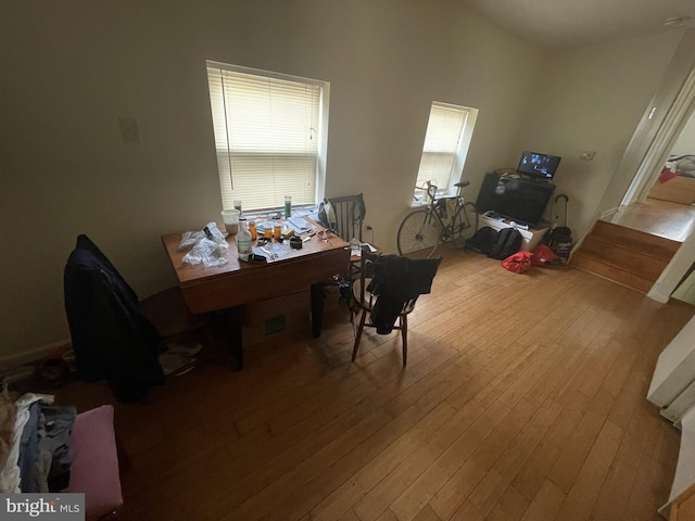 1844 W Master St, Philadelphia, PA 19121 - dining space with hardwood / wood-style floors and an office area