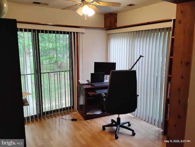 28B W Bluebell Ln, Mount Laurel, NJ 08054 - office space featuring wood finished floors and ceiling fan
