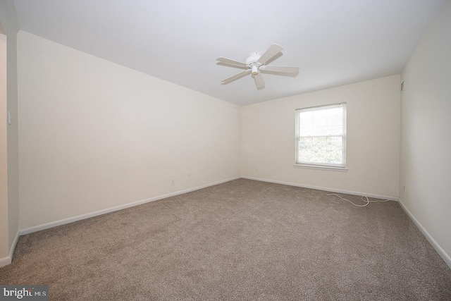 262 Drummers Ln Unit 262, Wayne, PA 19087 - carpeted spare room featuring baseboards and ceiling fan