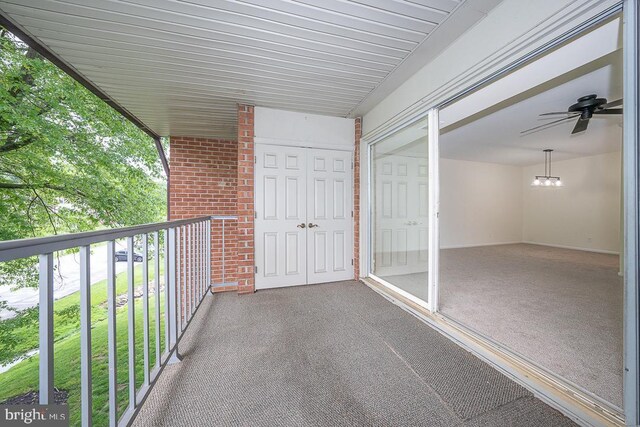 262 Drummers Ln Unit 262, Wayne, PA 19087 - balcony featuring a ceiling fan