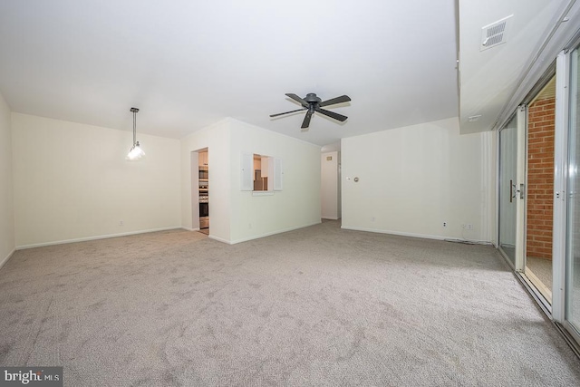 262 Drummers Ln Unit 262, Wayne, PA 19087 - unfurnished living room featuring ceiling fan, carpet flooring, and baseboards