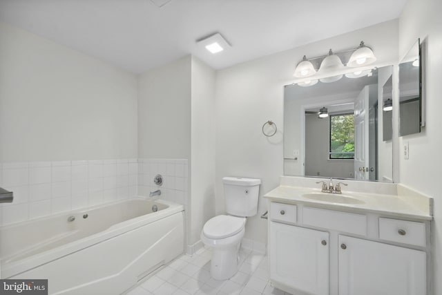 3830 9th St N Unit 110W, Arlington, VA 22203 - bathroom featuring a bath, vanity, and tile patterned floors