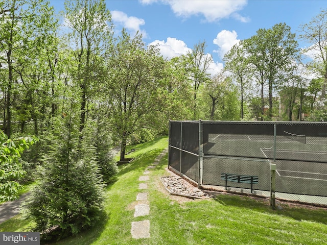 7287 Evans Mill Rd, Mclean, VA 22101 - view of yard featuring a tennis court