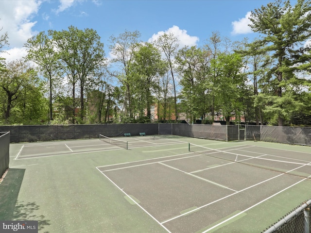 7287 Evans Mill Rd, Mclean, VA 22101 - view of tennis court with community basketball court and fence