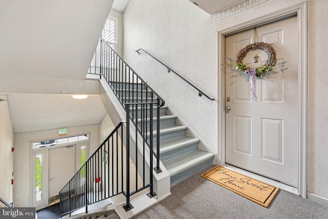 8357 Cypress Mill Rd Unit 8357, Nottingham, MD 21236 - carpeted foyer featuring stairway