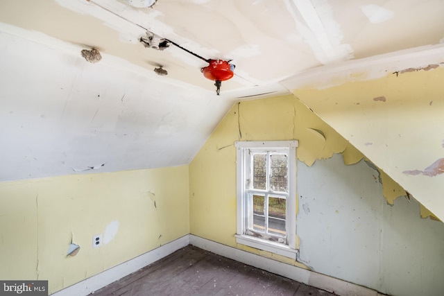 615 S New York Rd, Absecon, NJ 08205 - additional living space featuring vaulted ceiling and hardwood / wood-style flooring
