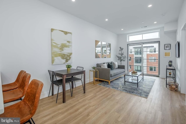 2310 4th St NE Unit 22, Washington, DC 20002 - living room with light wood-style flooring, recessed lighting, and baseboards