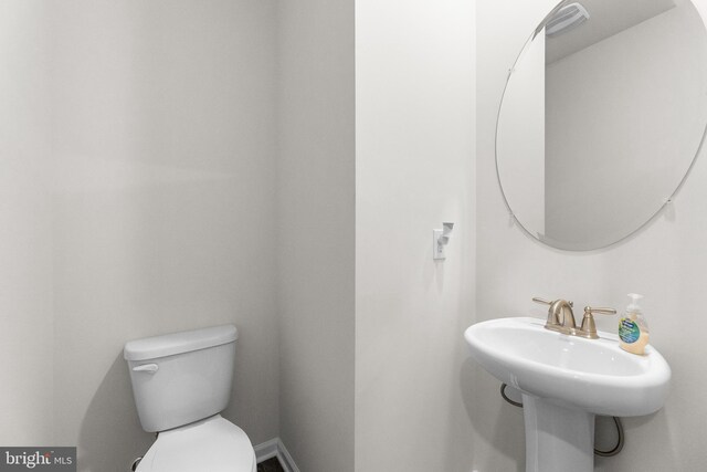 40 Marion Ave, Bordentown, NJ 08505 - bathroom with toilet and baseboards