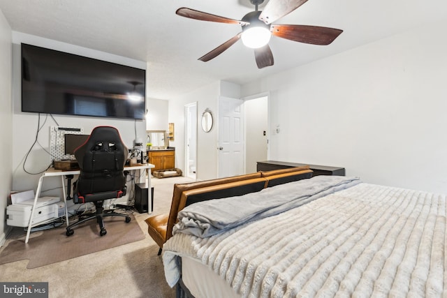 11500 Acton Ln, Waldorf, MD 20601 - carpeted bedroom featuring an office area and ceiling fan