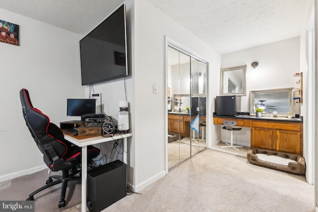 11500 Acton Ln, Waldorf, MD 20601 - office area featuring carpet floors and a textured ceiling