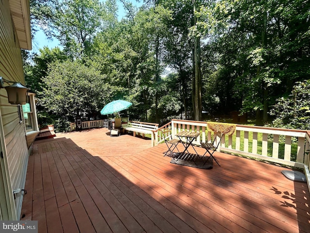 11500 Acton Ln, Waldorf, MD 20601 - deck with view of wooded area