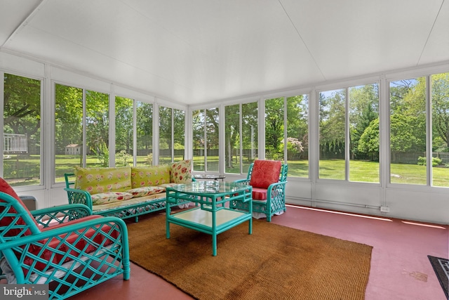 10 Hickory Dr, Doylestown, PA 18901 - sunroom / solarium with an outdoor hangout area and view of wooded area