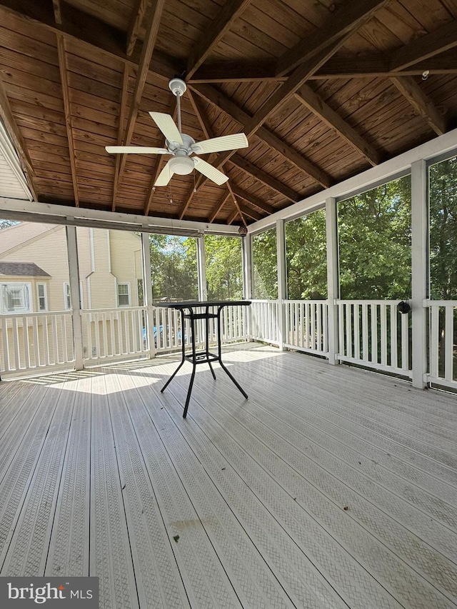 201 Anchor Cv, Stafford, VA 22554 - wooden terrace with ceiling fan