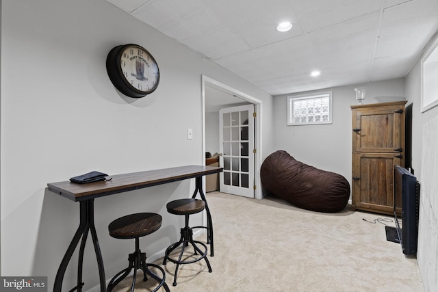8 Pheasant Run Ct, Lutherville Timonium, MD 21093 - interior space with light carpet, recessed lighting, and french doors