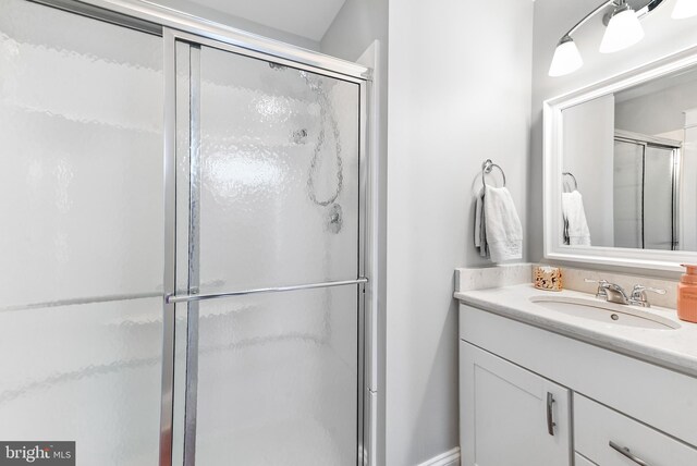 714 W St, Laurel, DE 19956 - full bathroom with a shower stall and vanity