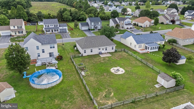 aerial perspective of suburban area
