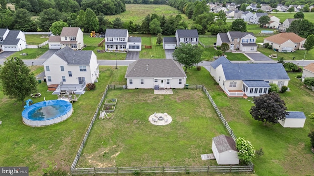 aerial perspective of suburban area