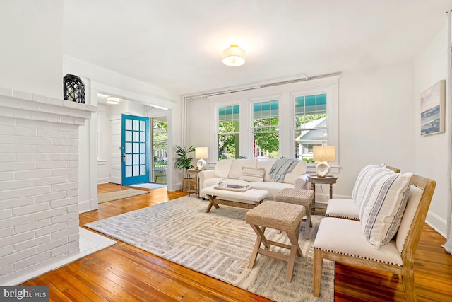 46 Murray Ave, Annapolis, MD 21401 - living area with wood-type flooring, healthy amount of natural light, and baseboards
