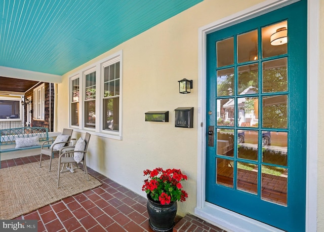 46 Murray Ave, Annapolis, MD 21401 - entrance to property featuring covered porch and stucco siding