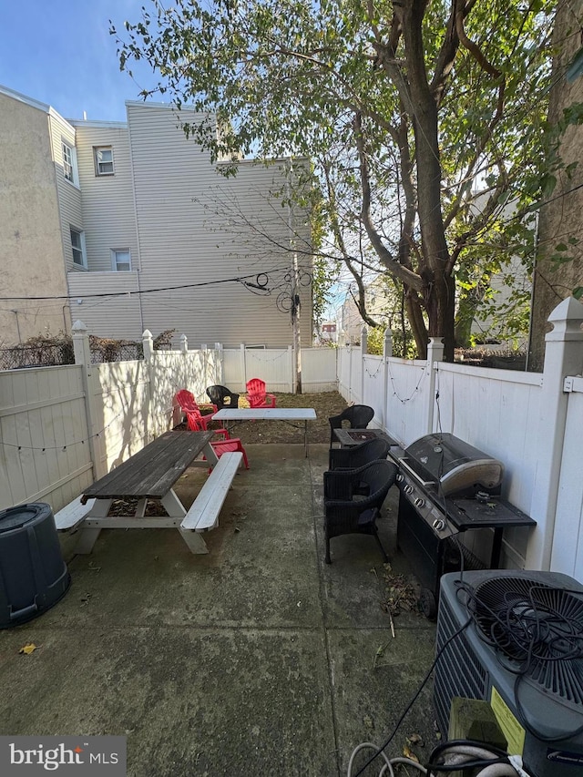 641 N 12th St, Philadelphia, PA 19123 - view of patio with a fenced backyard and cooling unit