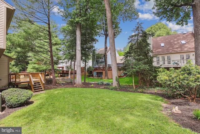 10007 Marshall Pond Rd, Burke, VA 22015 - view of grassy yard featuring a deck