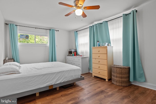 2020 Valley View Dr, Folcroft, PA 19032 - bedroom with wood finished floors and ceiling fan