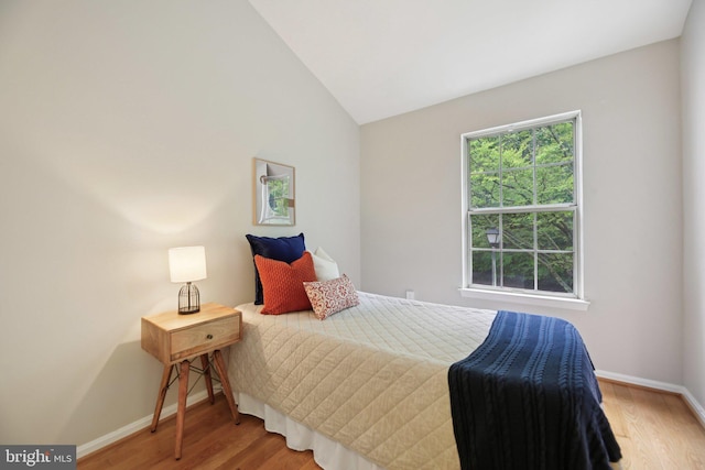 14321 Long Channel Dr, Germantown, MD 20874 - bedroom with wood finished floors and lofted ceiling